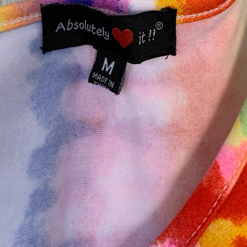 Absolutely ❤️ It Women’s Size Medium Tie Dye Knee Length Dress - Picture 6 of 9